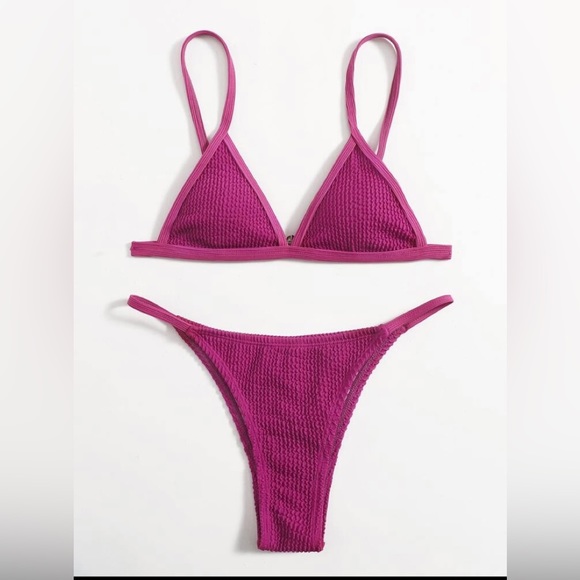 SHEIN Swim Shein Bikini Magenta Color Poshmark